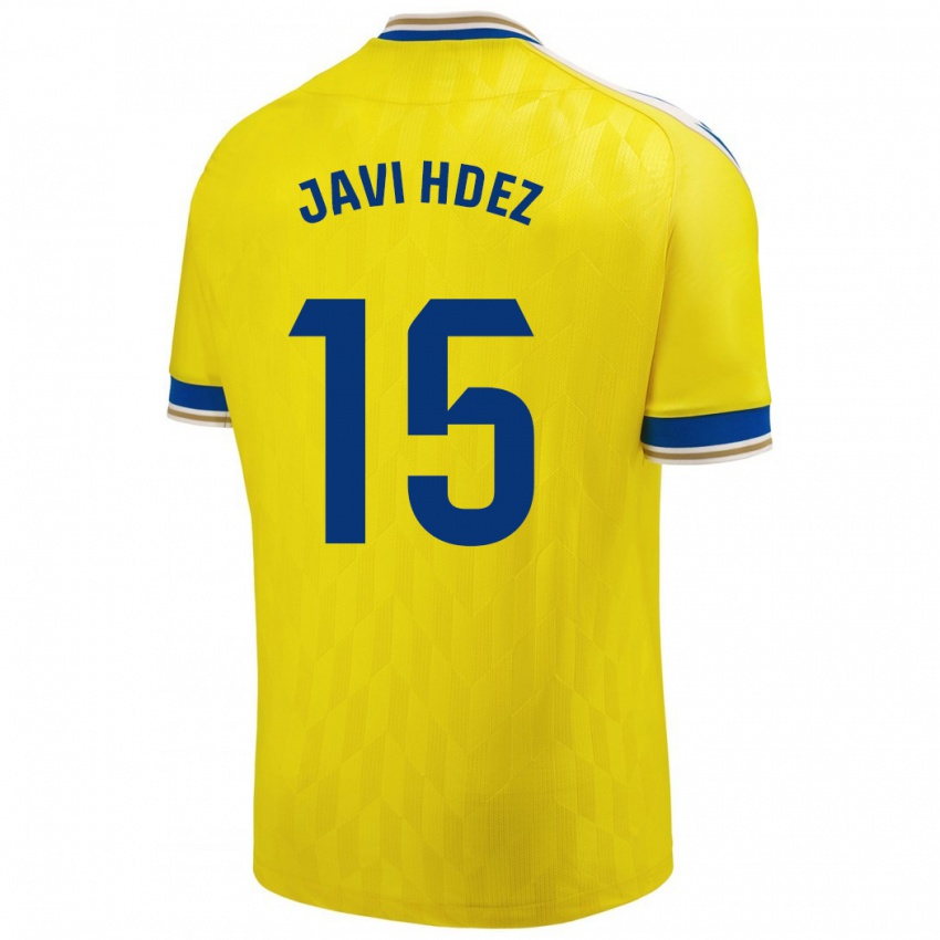 Niño Camiseta Javi Hernández #15 Amarillo 1ª Equipación 2023/24 La Camisa Perú