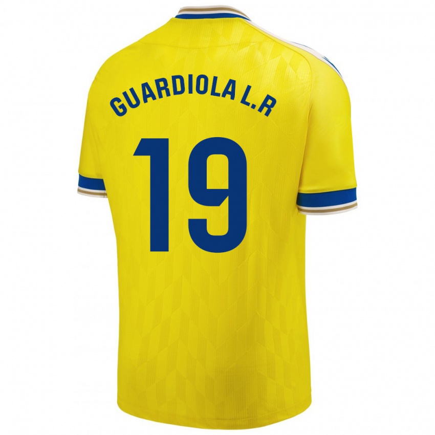 Niño Camiseta Sergi Guardiola #19 Amarillo 1ª Equipación 2023/24 La Camisa Perú