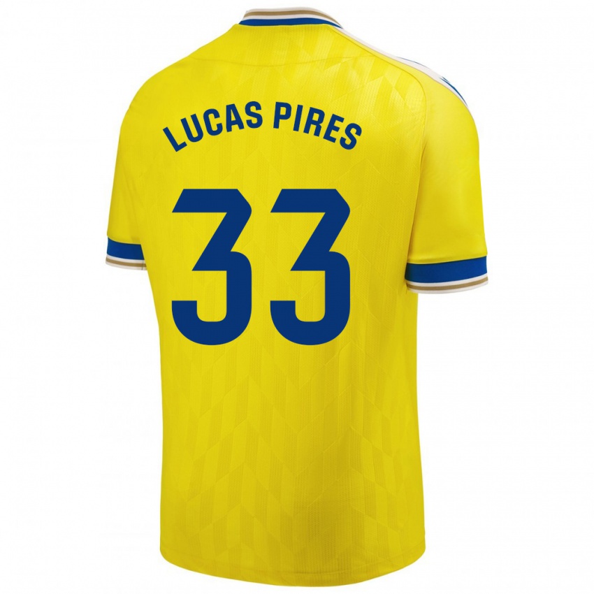 Niño Camiseta Lucas Pires #33 Amarillo 1ª Equipación 2023/24 La Camisa Perú