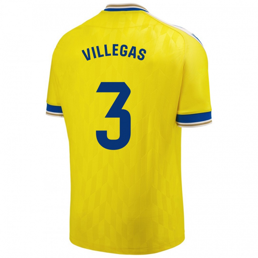 Niño Camiseta Virginia Villegas Rico #3 Amarillo 1ª Equipación 2023/24 La Camisa Perú