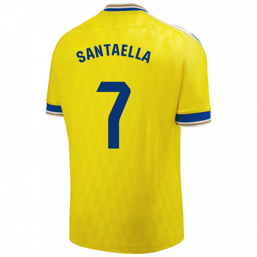 Niño Camiseta Natalia Santaella Picón #7 Amarillo 1ª Equipación 2023/24 La Camisa Perú