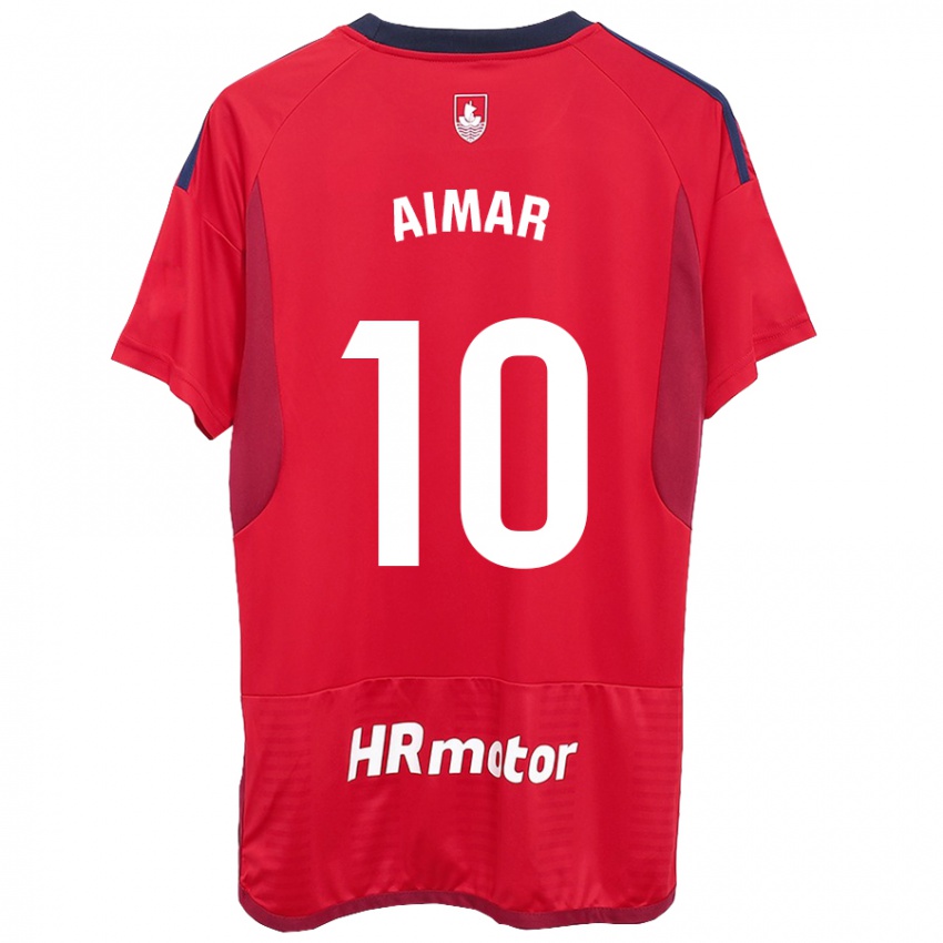 Niño Camiseta Aimar Oroz #10 Rojo 1ª Equipación 2023/24 La Camisa Perú