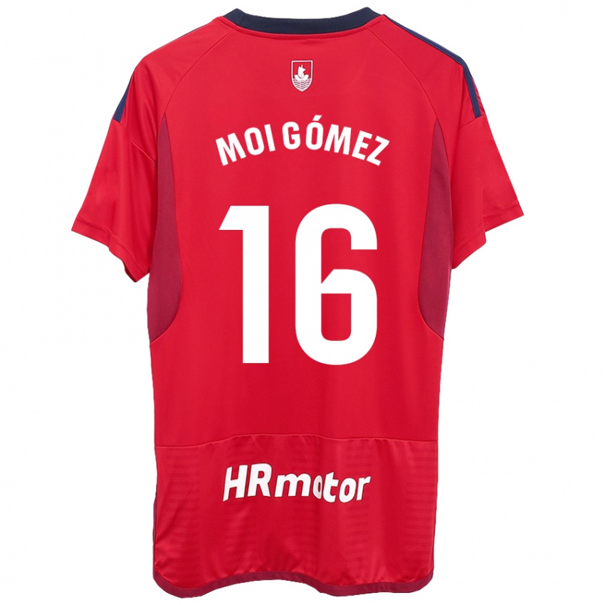 Niño Camiseta Moi Gómez #16 Rojo 1ª Equipación 2023/24 La Camisa Perú