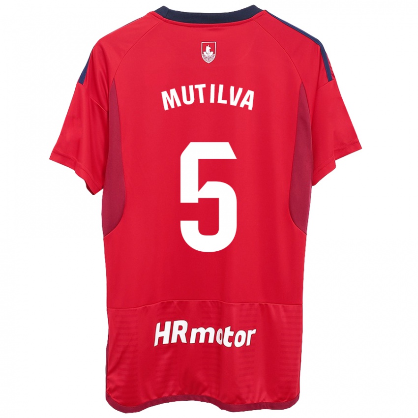 Niño Camiseta Christian Mutilva #5 Rojo 1ª Equipación 2023/24 La Camisa Perú