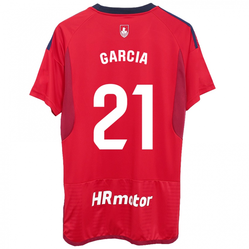 Niño Camiseta Jon García #21 Rojo 1ª Equipación 2023/24 La Camisa Perú