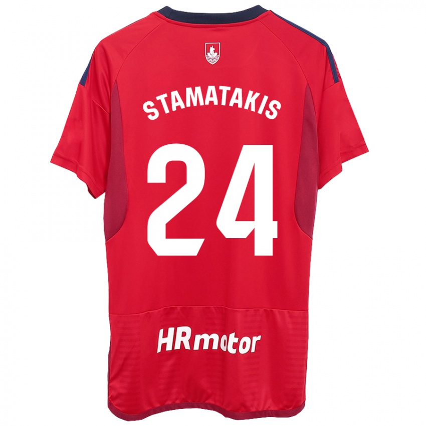 Niño Camiseta Dimitrios Stamatakis #24 Rojo 1ª Equipación 2023/24 La Camisa Perú