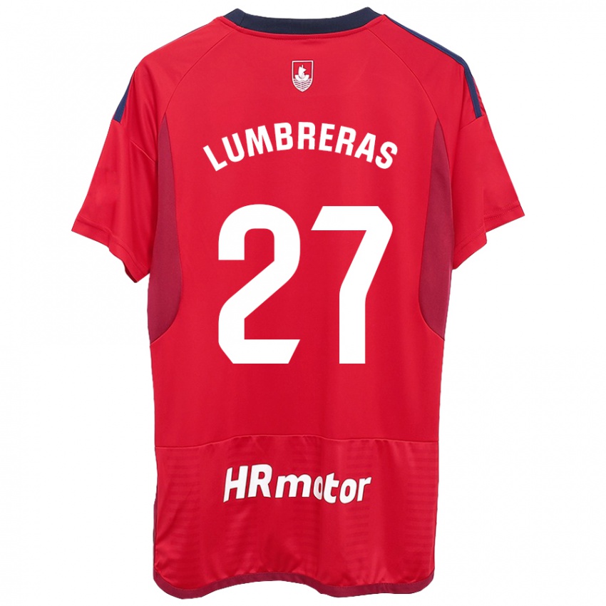 Niño Camiseta Carlos Lumbreras #27 Rojo 1ª Equipación 2023/24 La Camisa Perú