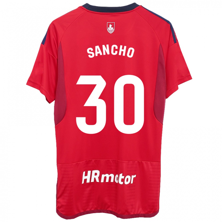 Niño Camiseta Dani Sancho #30 Rojo 1ª Equipación 2023/24 La Camisa Perú
