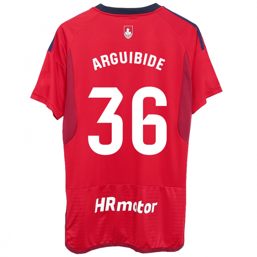 Niño Camiseta Iñigo Arguibide #36 Rojo 1ª Equipación 2023/24 La Camisa Perú