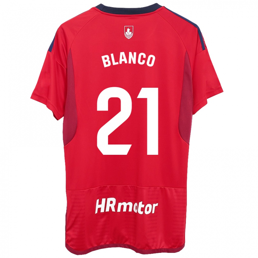 Niño Camiseta Alexia Blanco Llacuno #21 Rojo 1ª Equipación 2023/24 La Camisa Perú