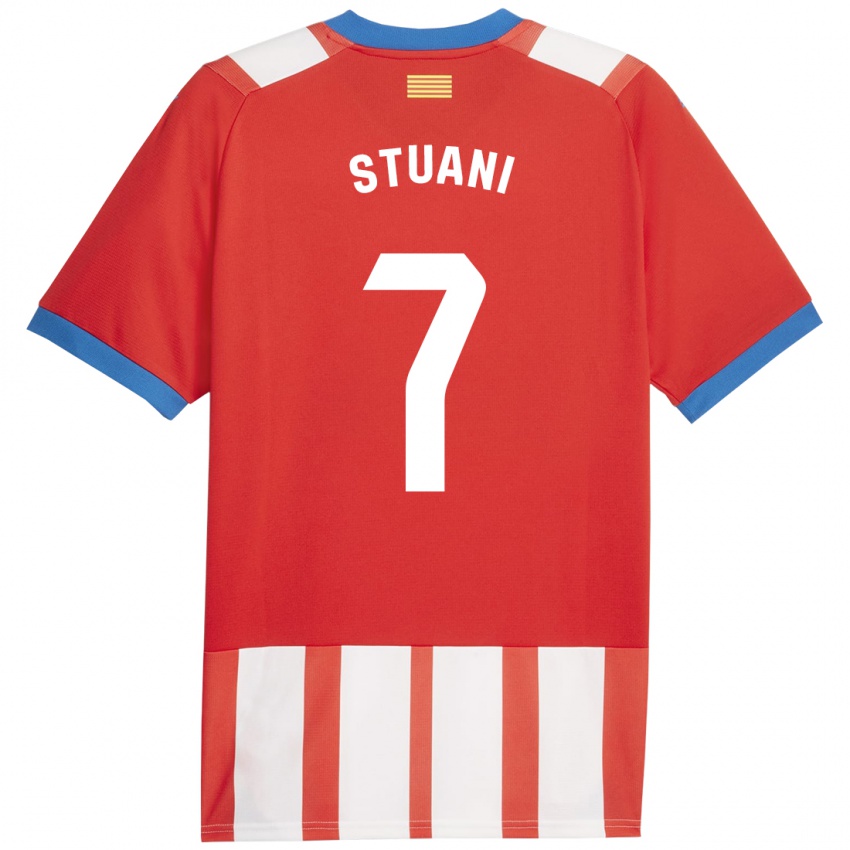 Niño Camiseta Cristhian Stuani #7 Rojo Blanco 1ª Equipación 2023/24 La Camisa Perú