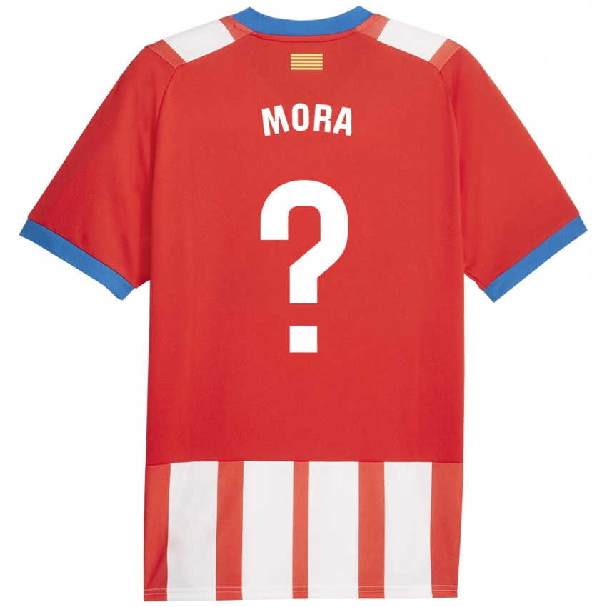 Niño Camiseta Adrià Mora #0 Rojo Blanco 1ª Equipación 2023/24 La Camisa Perú