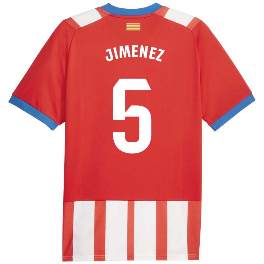 Niño Camiseta Ángela Jiménez #5 Rojo Blanco 1ª Equipación 2023/24 La Camisa Perú