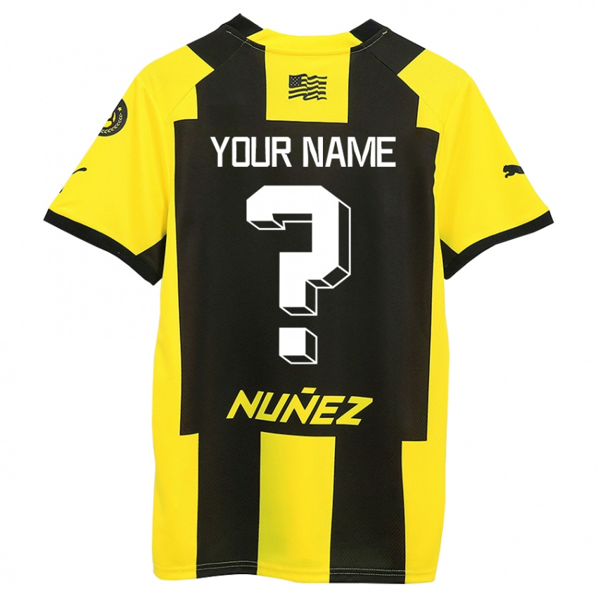 Niño Camiseta Su Nombre #0 Amarillo Negro 1ª Equipación 2023/24 La Camisa Perú