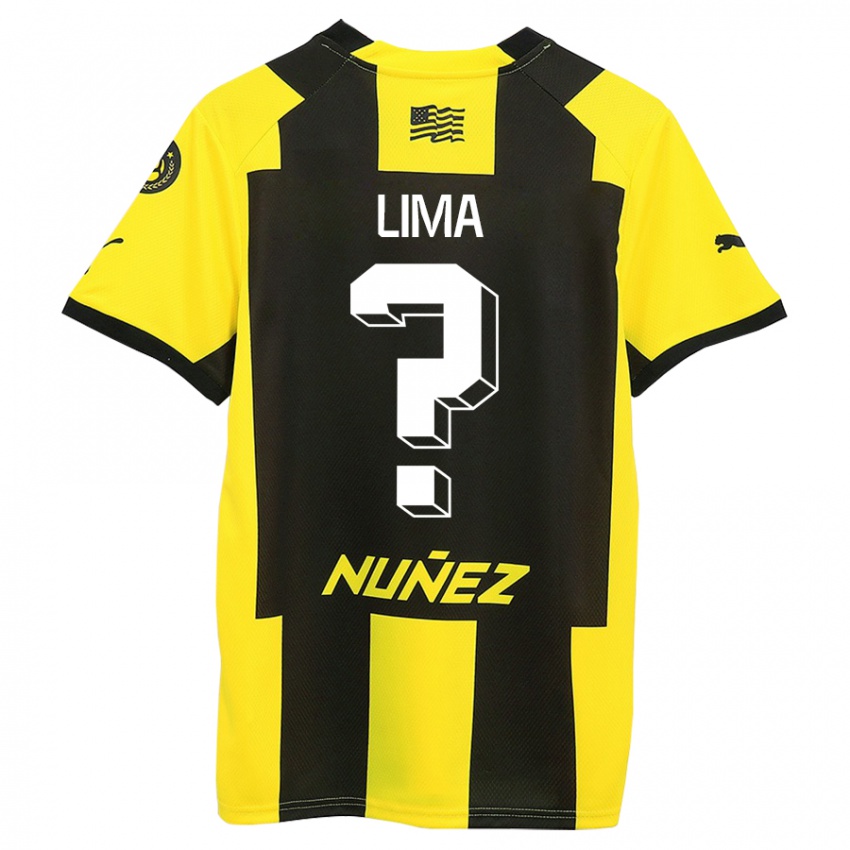 Niño Camiseta Jhonatan Lima #0 Amarillo Negro 1ª Equipación 2023/24 La Camisa Perú