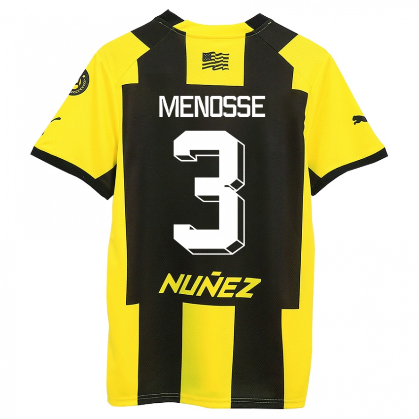 Niño Camiseta Hernán Menosse #3 Amarillo Negro 1ª Equipación 2023/24 La Camisa Perú