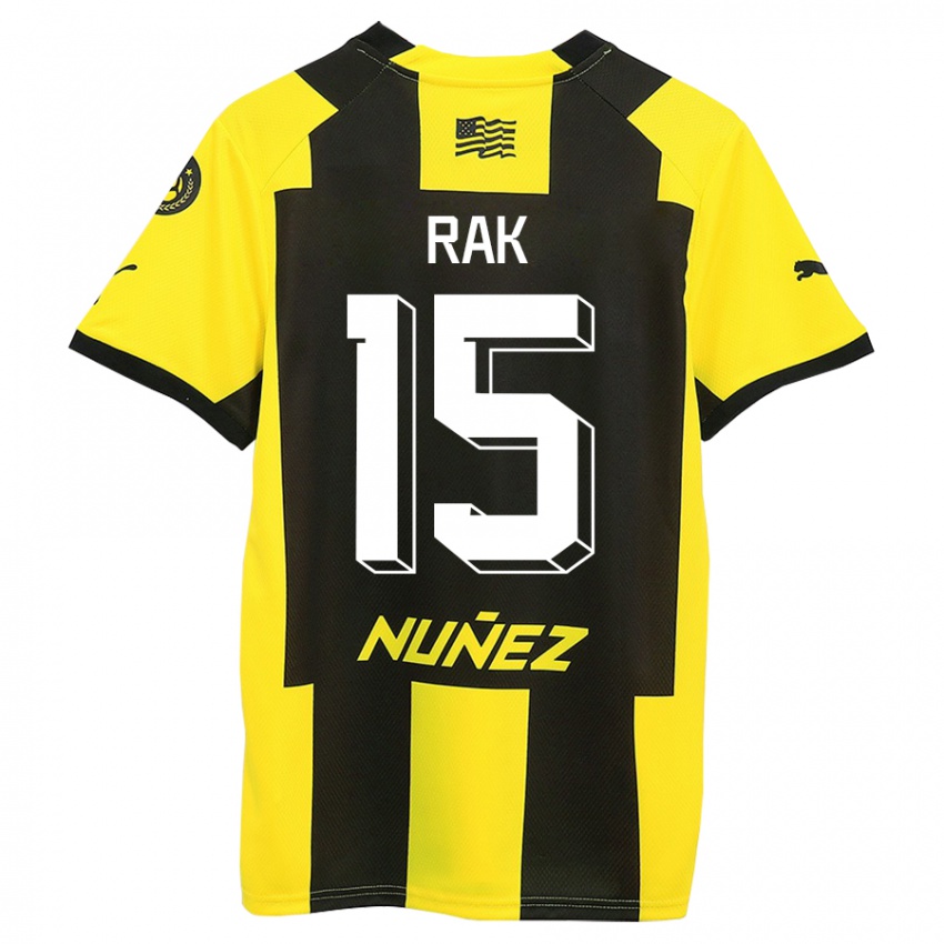 Niño Camiseta Yonatthan Rak #15 Amarillo Negro 1ª Equipación 2023/24 La Camisa Perú