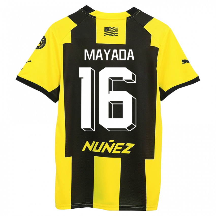 Niño Camiseta Camilo Mayada #16 Amarillo Negro 1ª Equipación 2023/24 La Camisa Perú