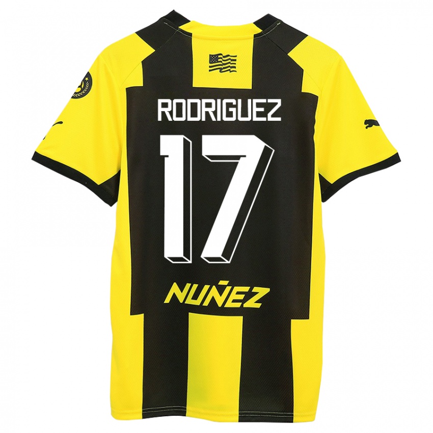 Niño Camiseta Valentín Rodríguez #17 Amarillo Negro 1ª Equipación 2023/24 La Camisa Perú