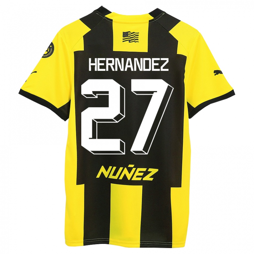 Niño Camiseta Lucas Hernández #27 Amarillo Negro 1ª Equipación 2023/24 La Camisa Perú