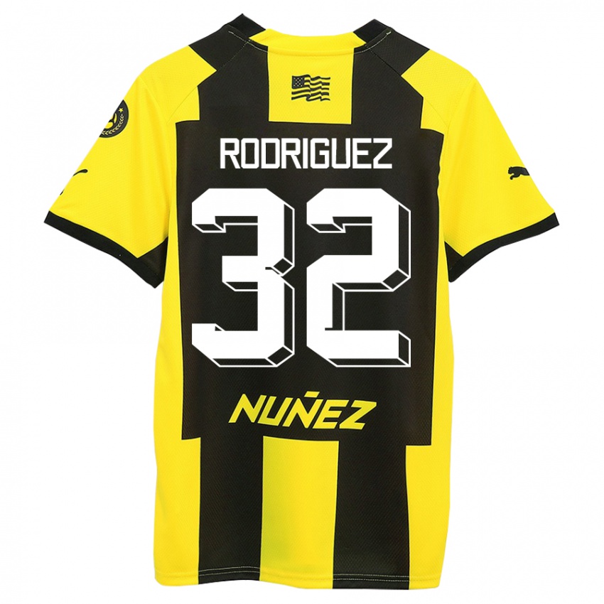 Niño Camiseta Randall Rodríguez #32 Amarillo Negro 1ª Equipación 2023/24 La Camisa Perú