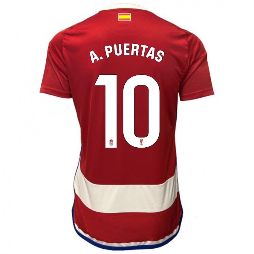 Niño Camiseta Antonio Puertas #10 Rojo 1ª Equipación 2023/24 La Camisa Perú