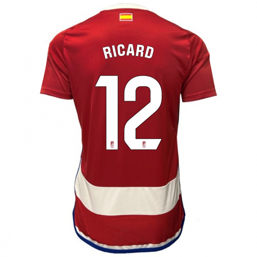 Niño Camiseta Ricard Sanchez #12 Rojo 1ª Equipación 2023/24 La Camisa Perú
