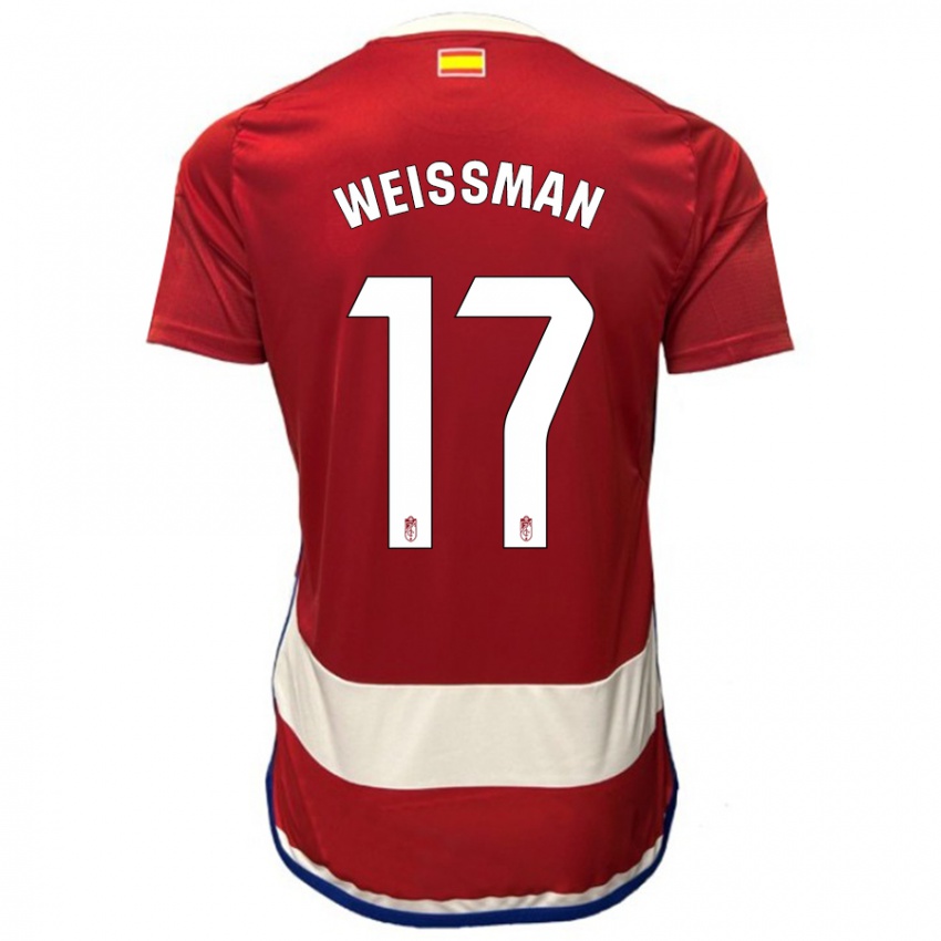 Niño Camiseta Shon Weissman #17 Rojo 1ª Equipación 2023/24 La Camisa Perú