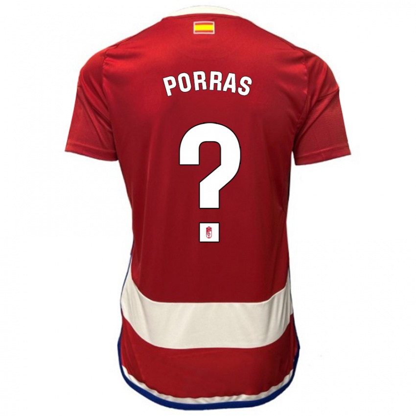 Niño Camiseta Cristian Porras #0 Rojo 1ª Equipación 2023/24 La Camisa Perú