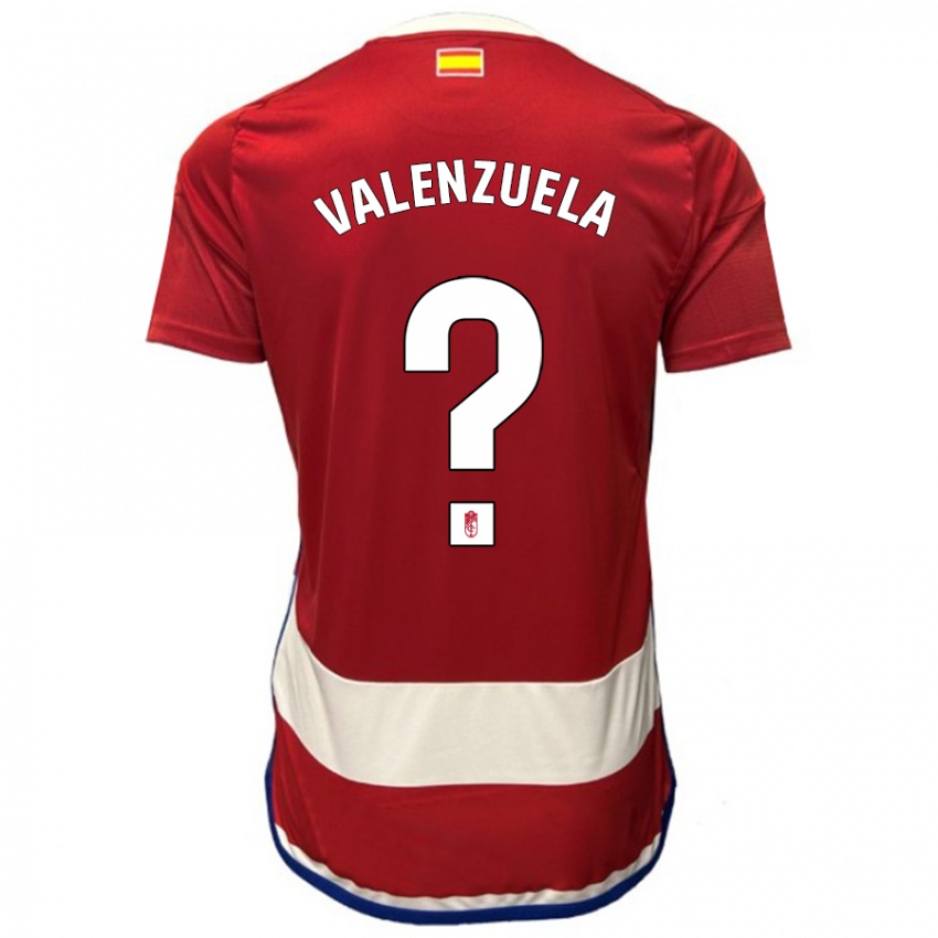 Niño Camiseta Adrián Valenzuela #0 Rojo 1ª Equipación 2023/24 La Camisa Perú