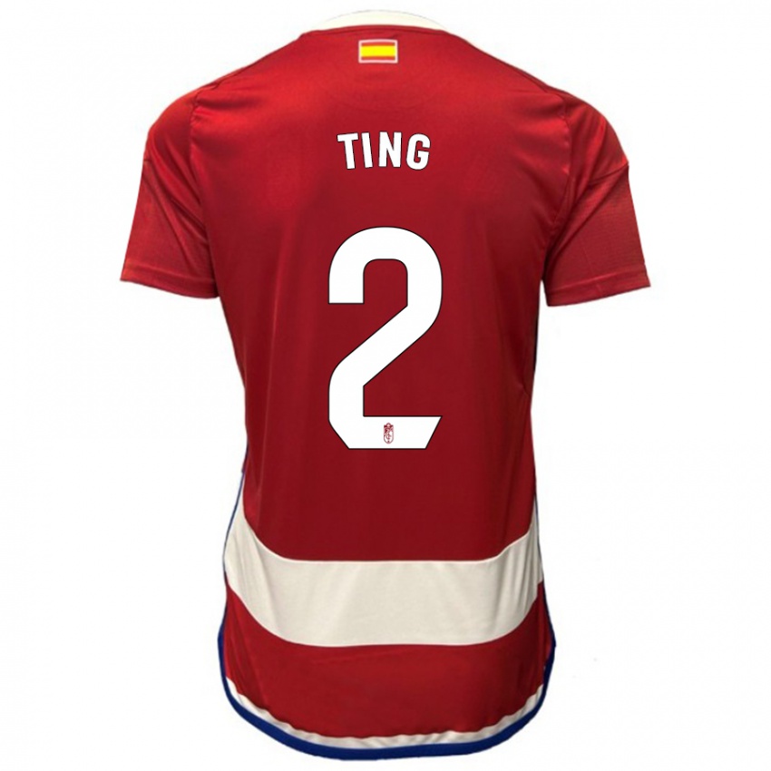 Niño Camiseta Xie Ting #2 Rojo 1ª Equipación 2023/24 La Camisa Perú