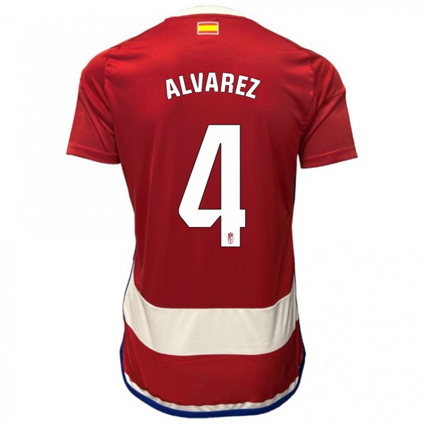 Niño Camiseta Isabel Álvarez #4 Rojo 1ª Equipación 2023/24 La Camisa Perú