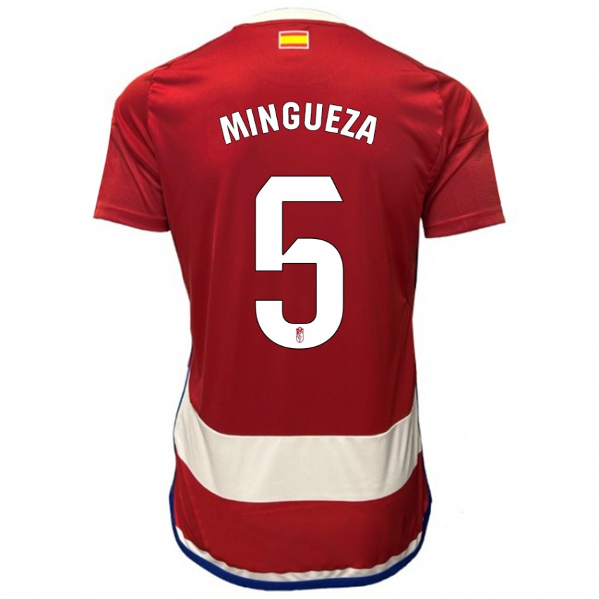 Niño Camiseta Ariadna Mingueza #5 Rojo 1ª Equipación 2023/24 La Camisa Perú