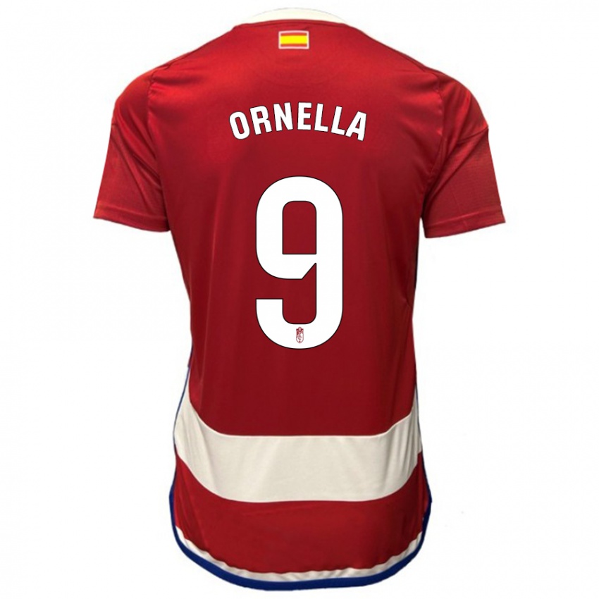 Niño Camiseta Ornella María Vignola Cabot #9 Rojo 1ª Equipación 2023/24 La Camisa Perú