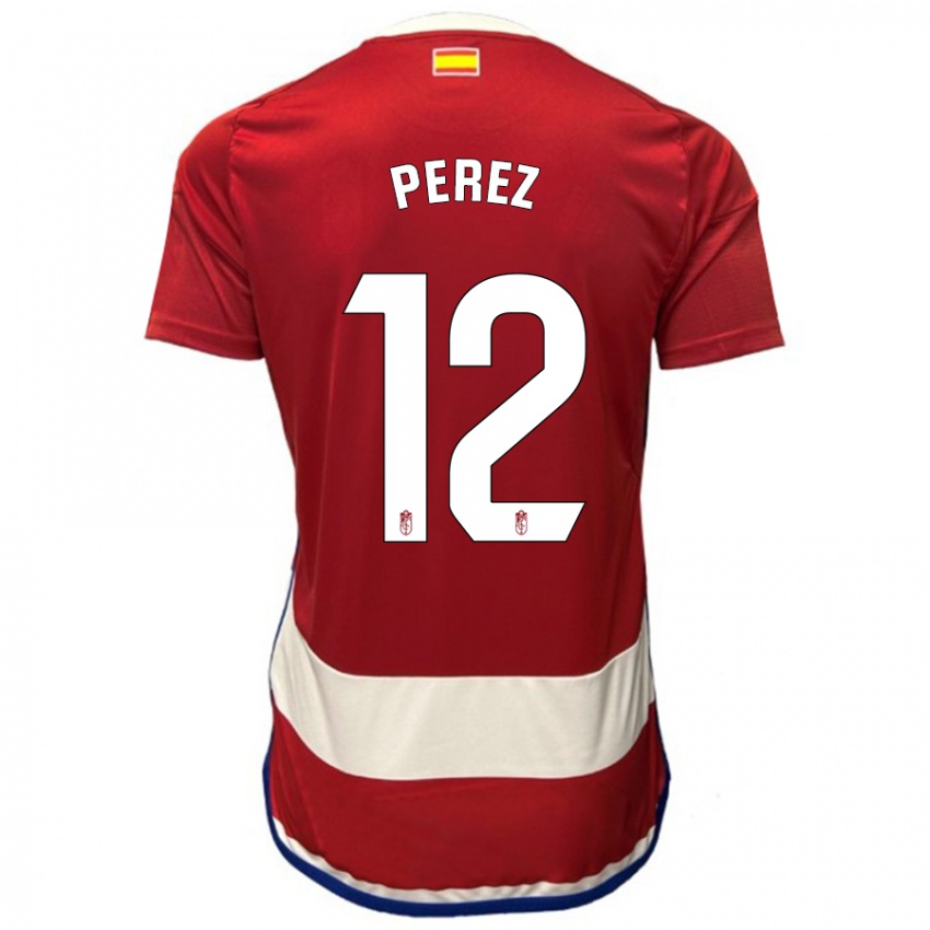 Niño Camiseta Alba Pérez #12 Rojo 1ª Equipación 2023/24 La Camisa Perú