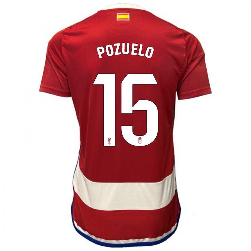 Niño Camiseta Esther Martin-Pozuelo #15 Rojo 1ª Equipación 2023/24 La Camisa Perú
