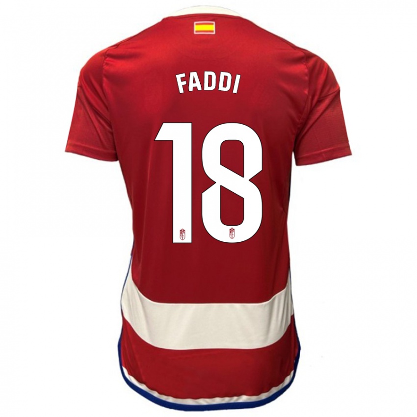 Niño Camiseta Inés Faddi #18 Rojo 1ª Equipación 2023/24 La Camisa Perú