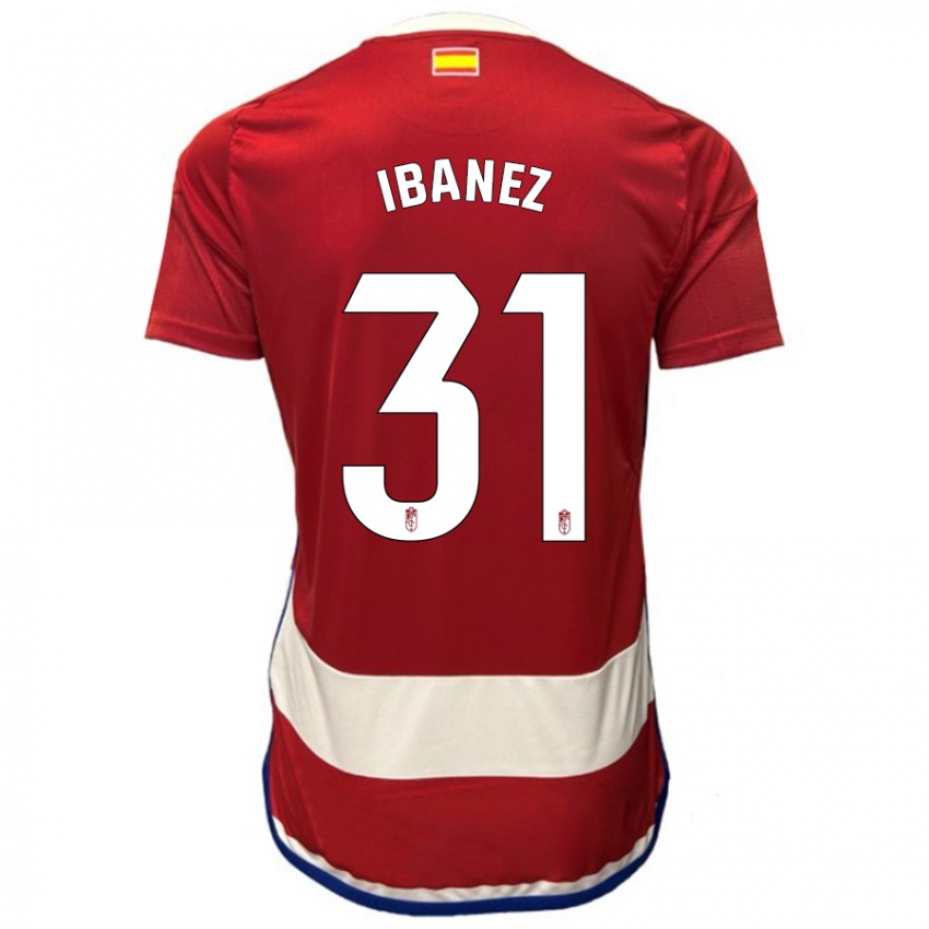 Niño Camiseta Alba Ibáñez #31 Rojo 1ª Equipación 2023/24 La Camisa Perú