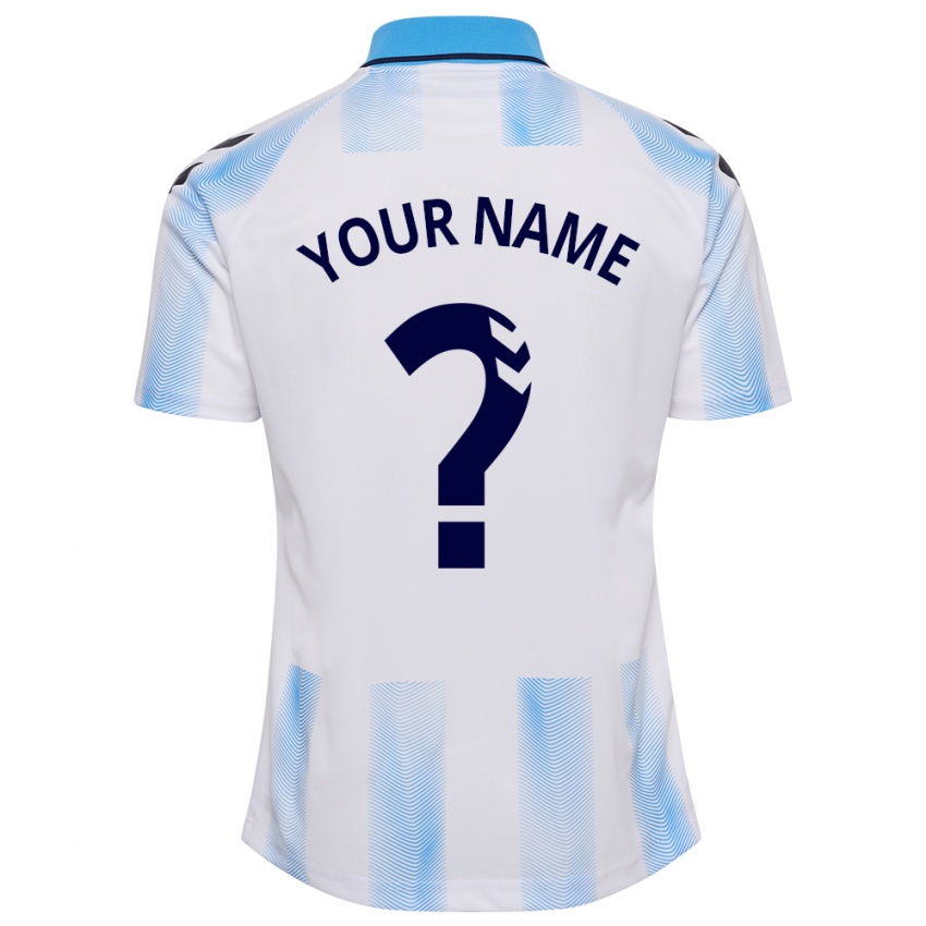 Niño Camiseta Su Nombre #0 Blanco Azul 1ª Equipación 2023/24 La Camisa Perú