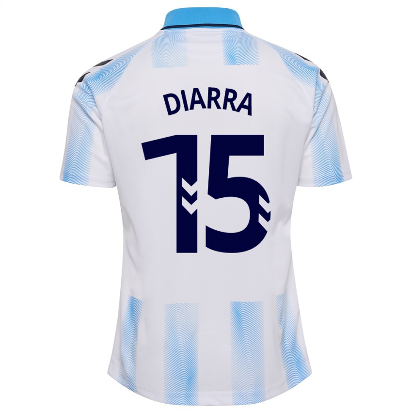 Niño Camiseta Moussa Diarra #15 Blanco Azul 1ª Equipación 2023/24 La Camisa Perú