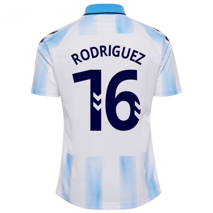 Niño Camiseta Genaro Rodríguez #16 Blanco Azul 1ª Equipación 2023/24 La Camisa Perú