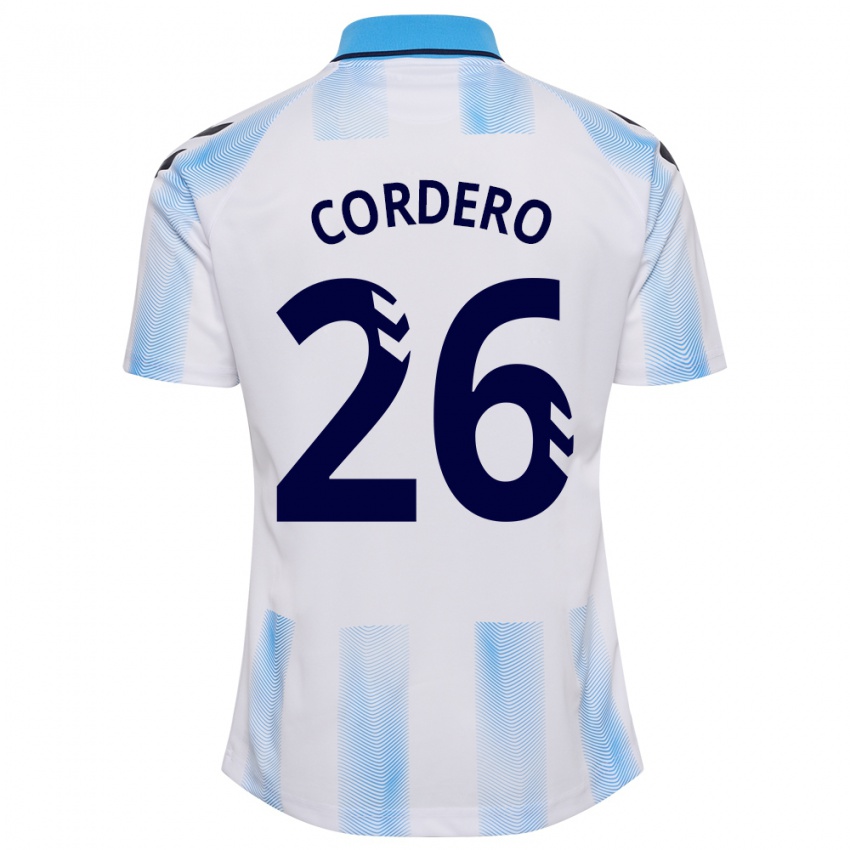 Niño Camiseta Antonio Cordero #26 Blanco Azul 1ª Equipación 2023/24 La Camisa Perú