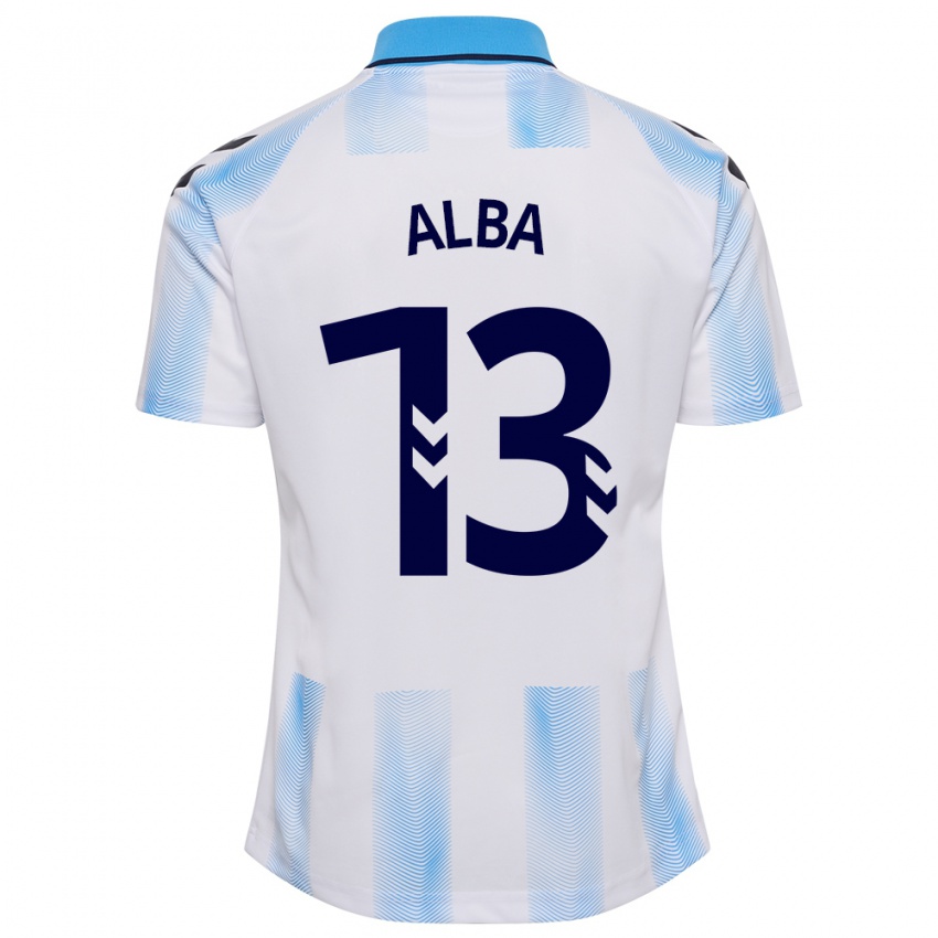 Niño Camiseta Alba #13 Blanco Azul 1ª Equipación 2023/24 La Camisa Perú