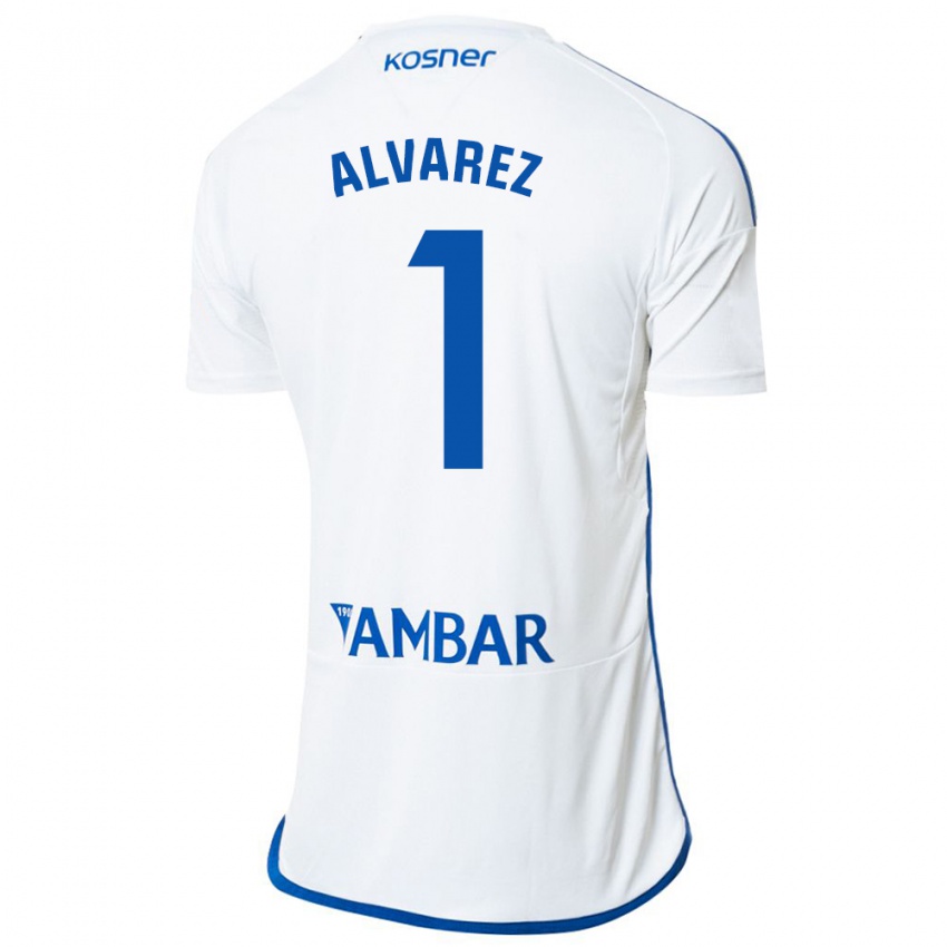 Niño Camiseta Cristian Álvarez #1 Blanco 1ª Equipación 2023/24 La Camisa Perú