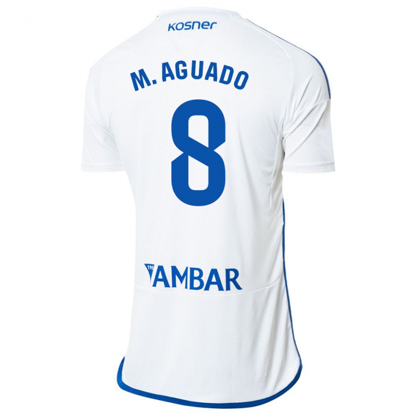 Niño Camiseta Marc Aguado #8 Blanco 1ª Equipación 2023/24 La Camisa Perú