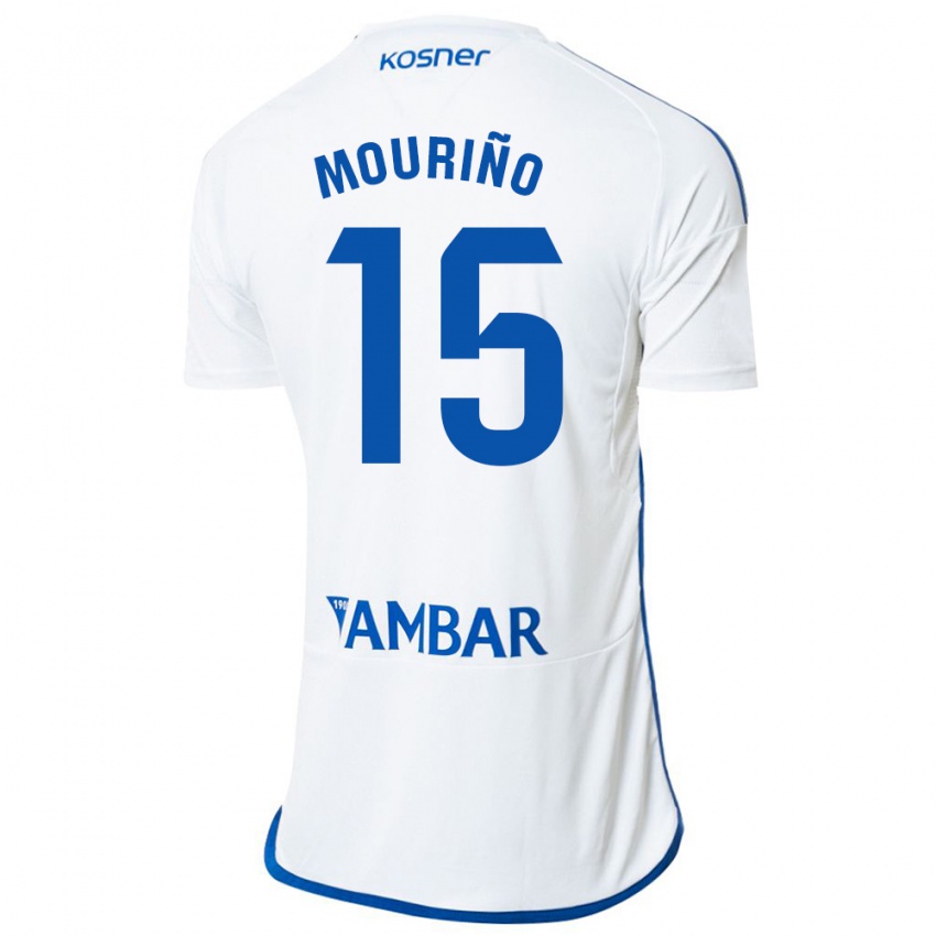 Niño Camiseta Santiago Mouriño #15 Blanco 1ª Equipación 2023/24 La Camisa Perú