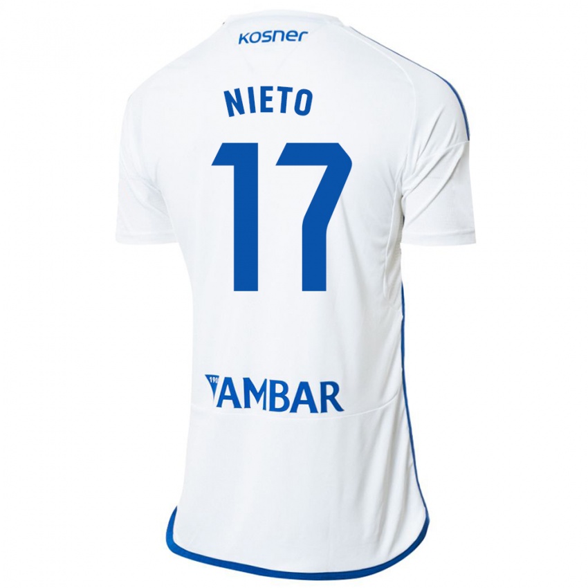 Niño Camiseta Carlos Nieto #17 Blanco 1ª Equipación 2023/24 La Camisa Perú