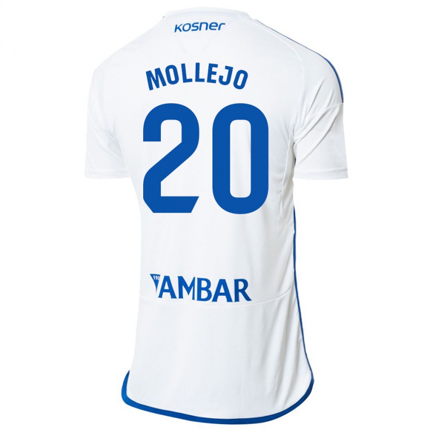 Niño Camiseta Victor Mollejo #20 Blanco 1ª Equipación 2023/24 La Camisa Perú