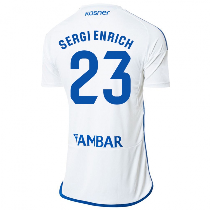 Niño Camiseta Sergi Enrich #23 Blanco 1ª Equipación 2023/24 La Camisa Perú