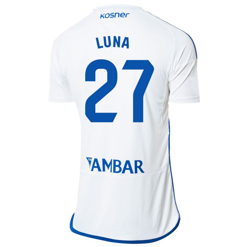 Niño Camiseta Marcos Luna #27 Blanco 1ª Equipación 2023/24 La Camisa Perú